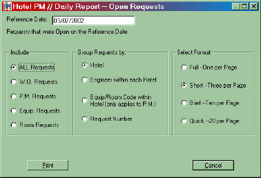 Daily Report Options